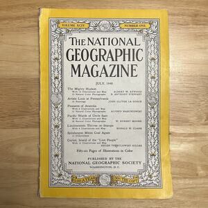 Vintage National Geographic July 1948 Hudson River Artists Anatolia Ceylon Coal